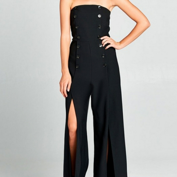 Strut & Bolt Button Detail Bandeau Jumpsuit - Picture 1 of 7